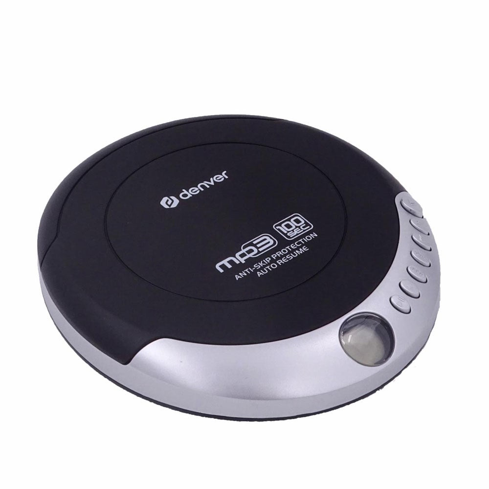 Denver DMP-391 Bærbar CD / MP3 Afspiller m. Genoptagelsesfunktion & Høretelefoner - Sort
