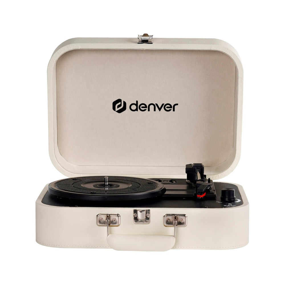 Denver VPL-130 Pladespiller - 2 x 10W Indbyggede Højtalere - Optagelsessoftware - Beige