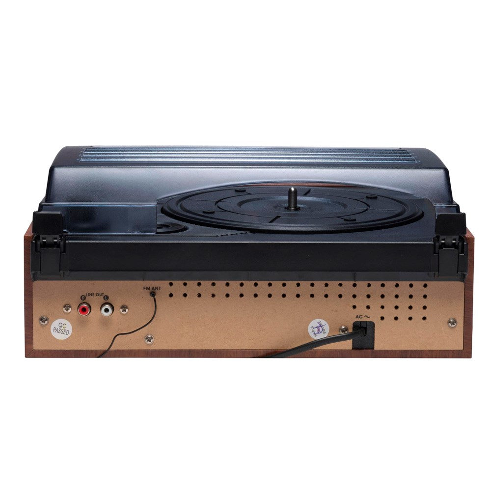 Denver VPR-190MK3 Pladespiller med Indbyggede Højtalere (2 x 15W) - FM Radio - Brun