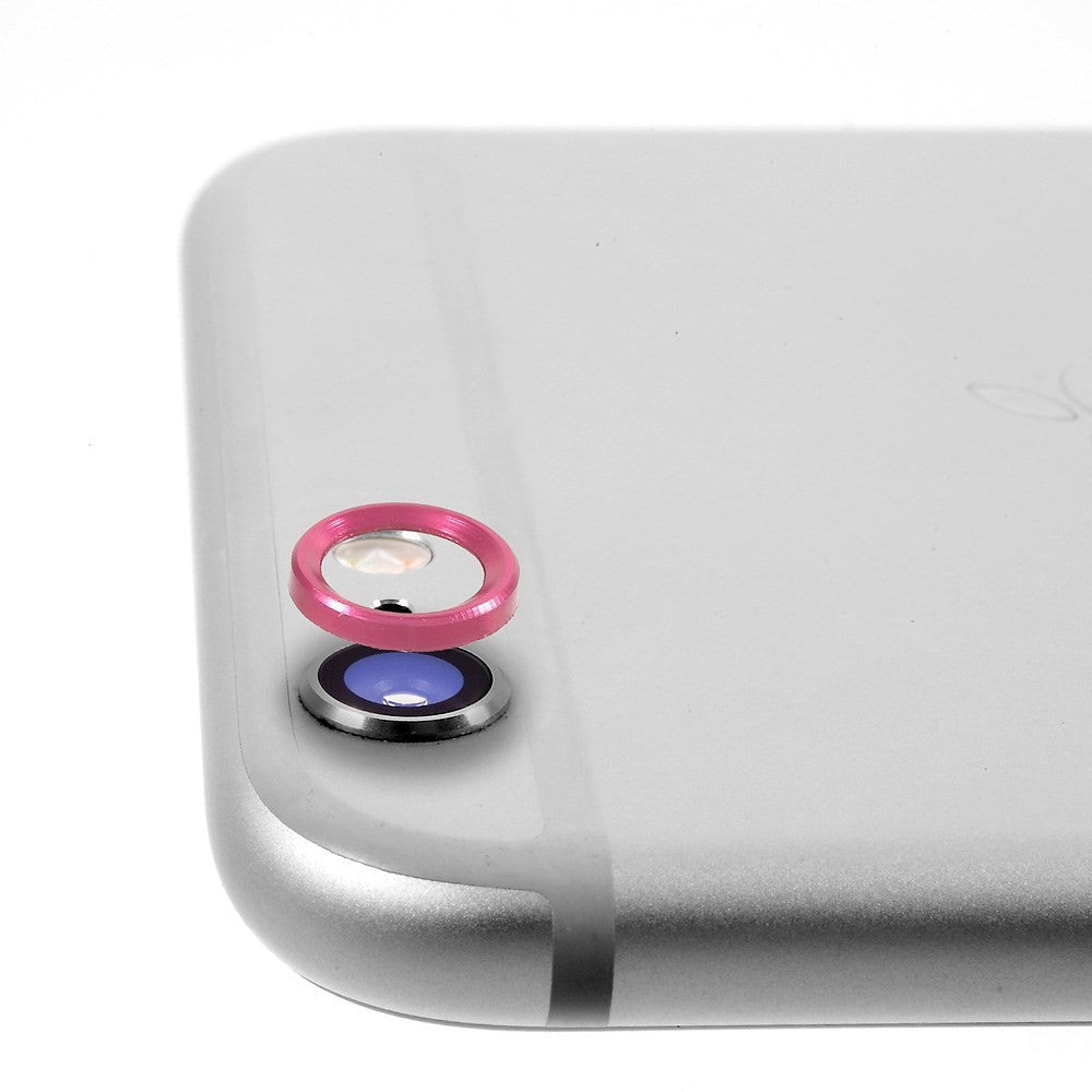 iPhone 6 Plus / 6s Plus Bagkameralinse Metal Beskyttelses Ring Pink