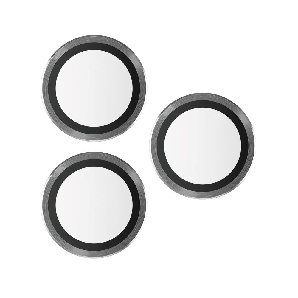 iPhone 15 Pro / 15 Pro Max PanzerGlass Hoops - Beskyttelse til Kamera - Platinum Strength - Gennemsigtig / Sort