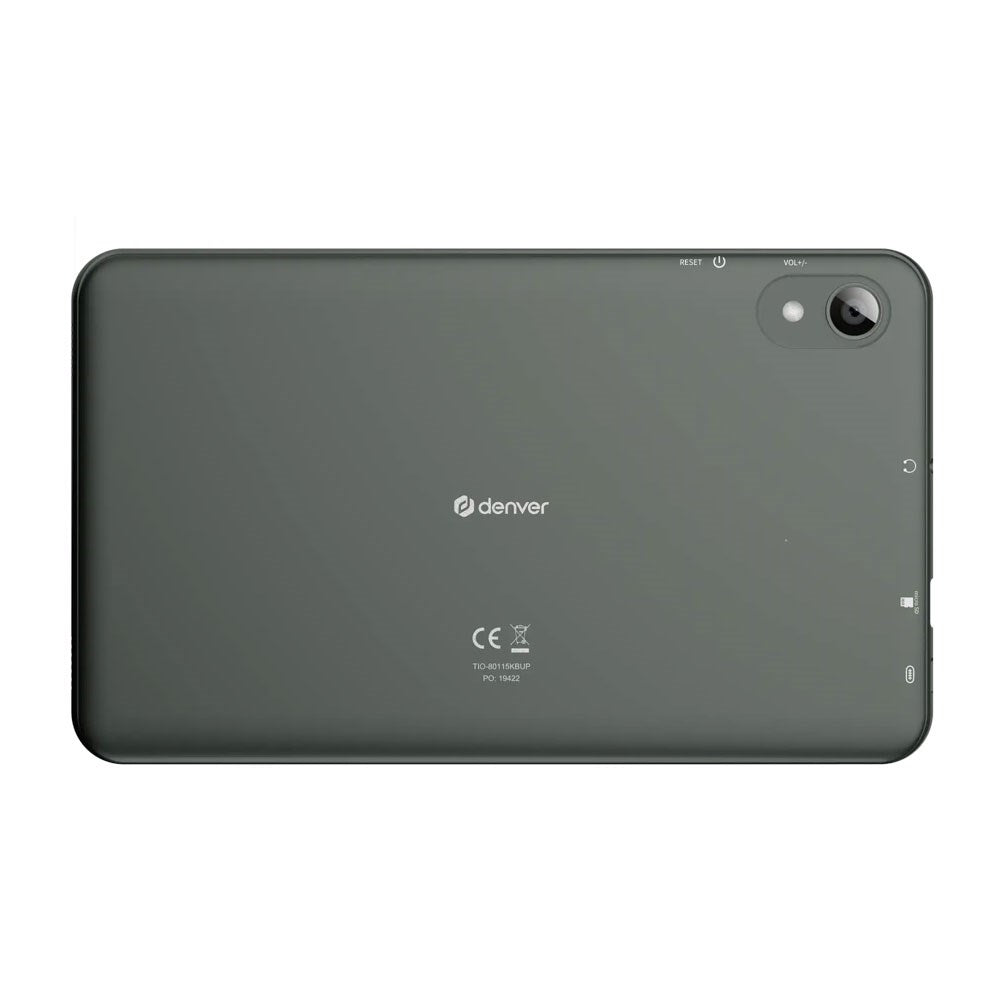 Børnetablet 8" Denver TIO-80115KBUP med Android 16 & 4 RAM & 64 GB - 4.000mAh - 2 x Børnecover Medfølger - Grå / Lyserød / Blå