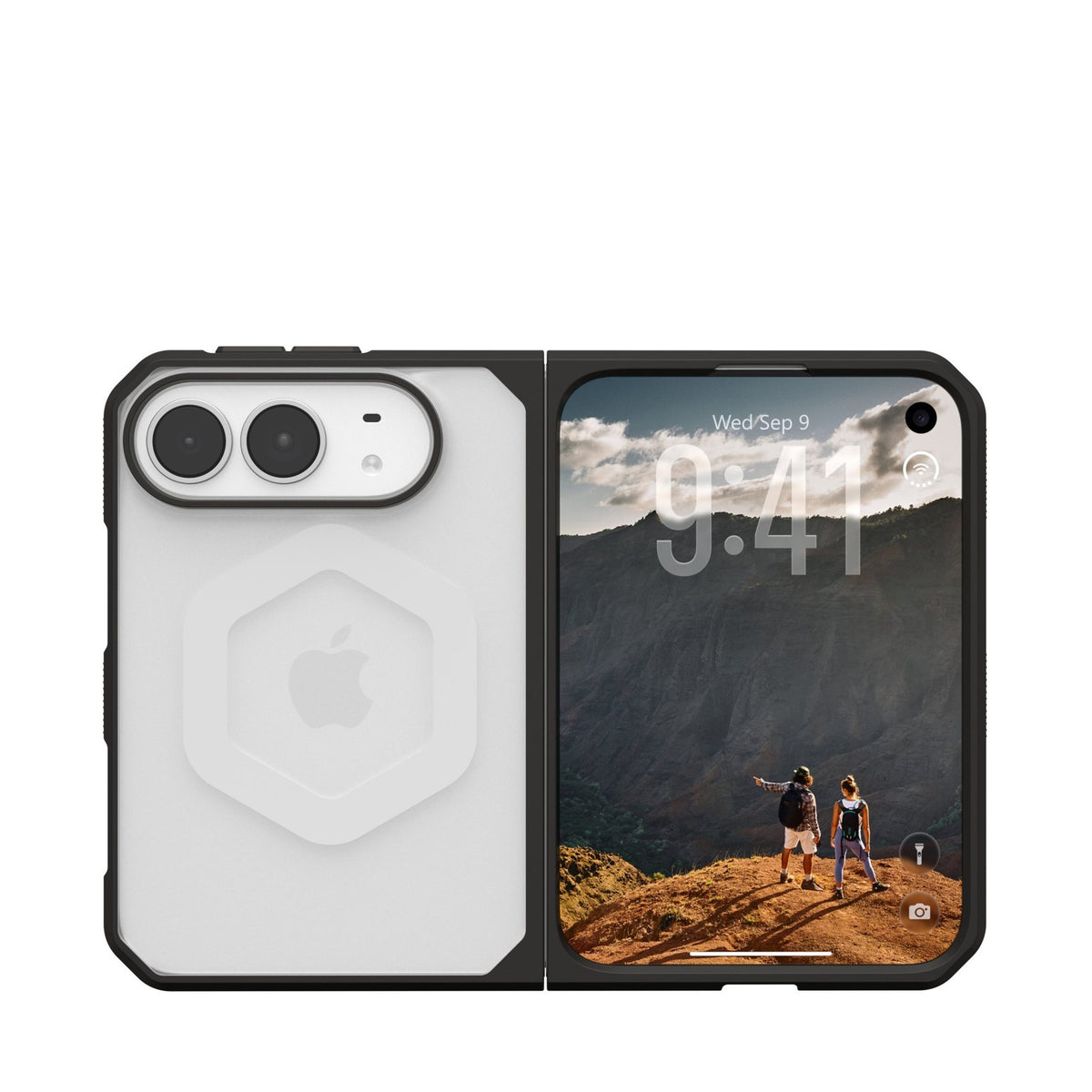 UAG iPhone Duo Mouve Mobil Cover - MagSafe Kompatibel - Gennemsigtig / Sort