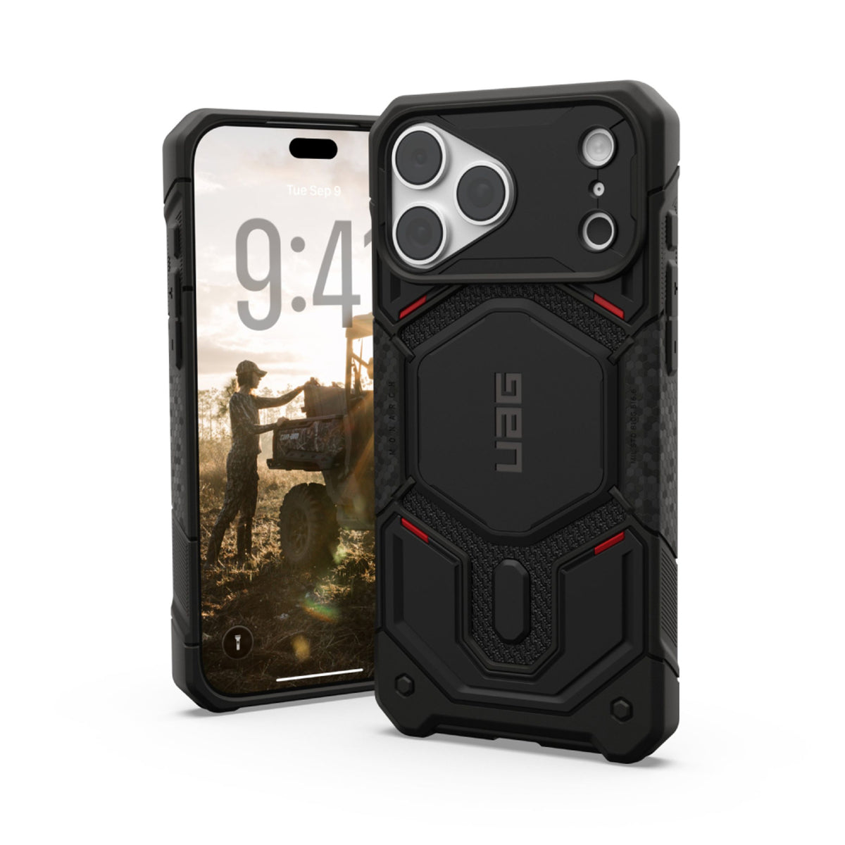 UAG iPhone 18 Pro Max / 17 Pro Max Monarch Pro Mobil Cover - MagSafe Kompatibel - Kevlar Black
