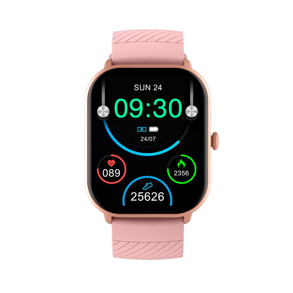 Denver SWC-187 Bluetooth Smartwatch med Indbygget Sundhedstracking og Stemmekontrol - Lyserød