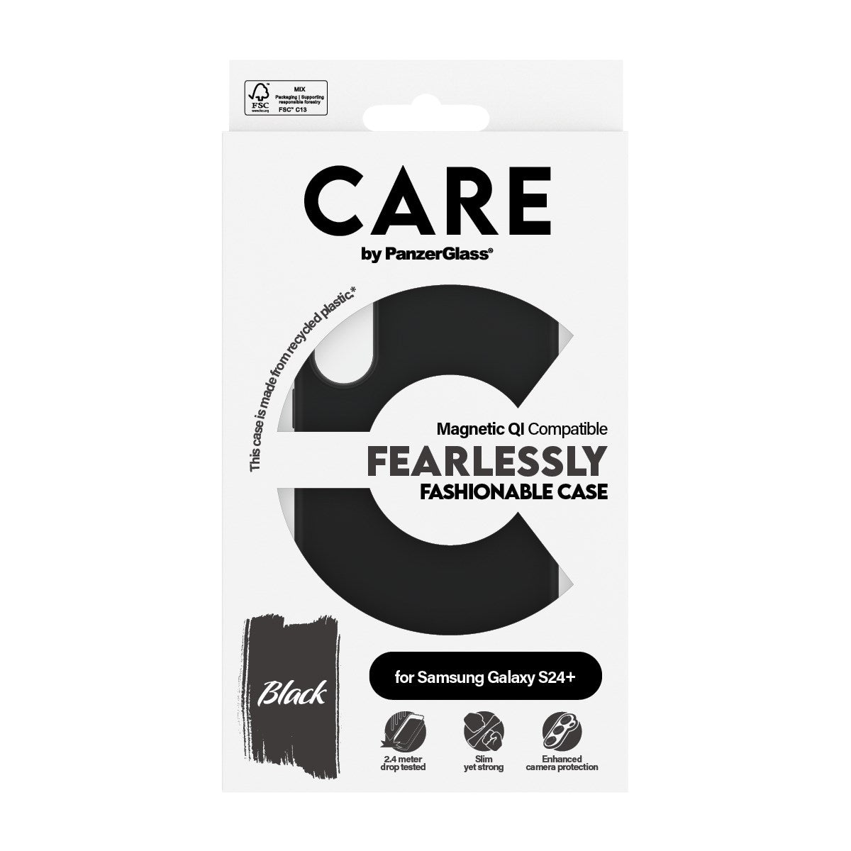 CARE by PanzerGlass Samsung Galaxy S24+ (Plus) FASHION Fearlessly Fashionable Cover - Black