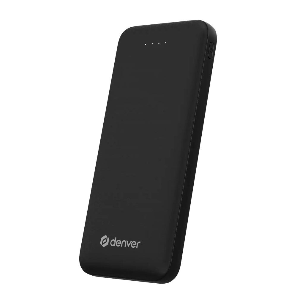 Denver PowerBank 10.000 mAh m. LED Indikator - Sort