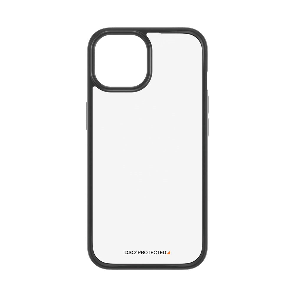 iPhone 15 Bagside Cover PanzerGlass D3O Bio ClearCase - Sort Kant