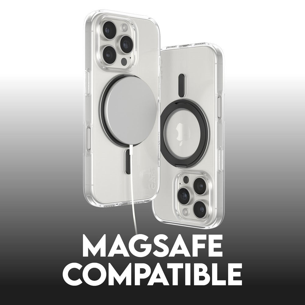 CARE by PanzerGlass iPhone 16 Pro Feature Kickstand Cover - MagSafe Kompatibel - Transparent / Black