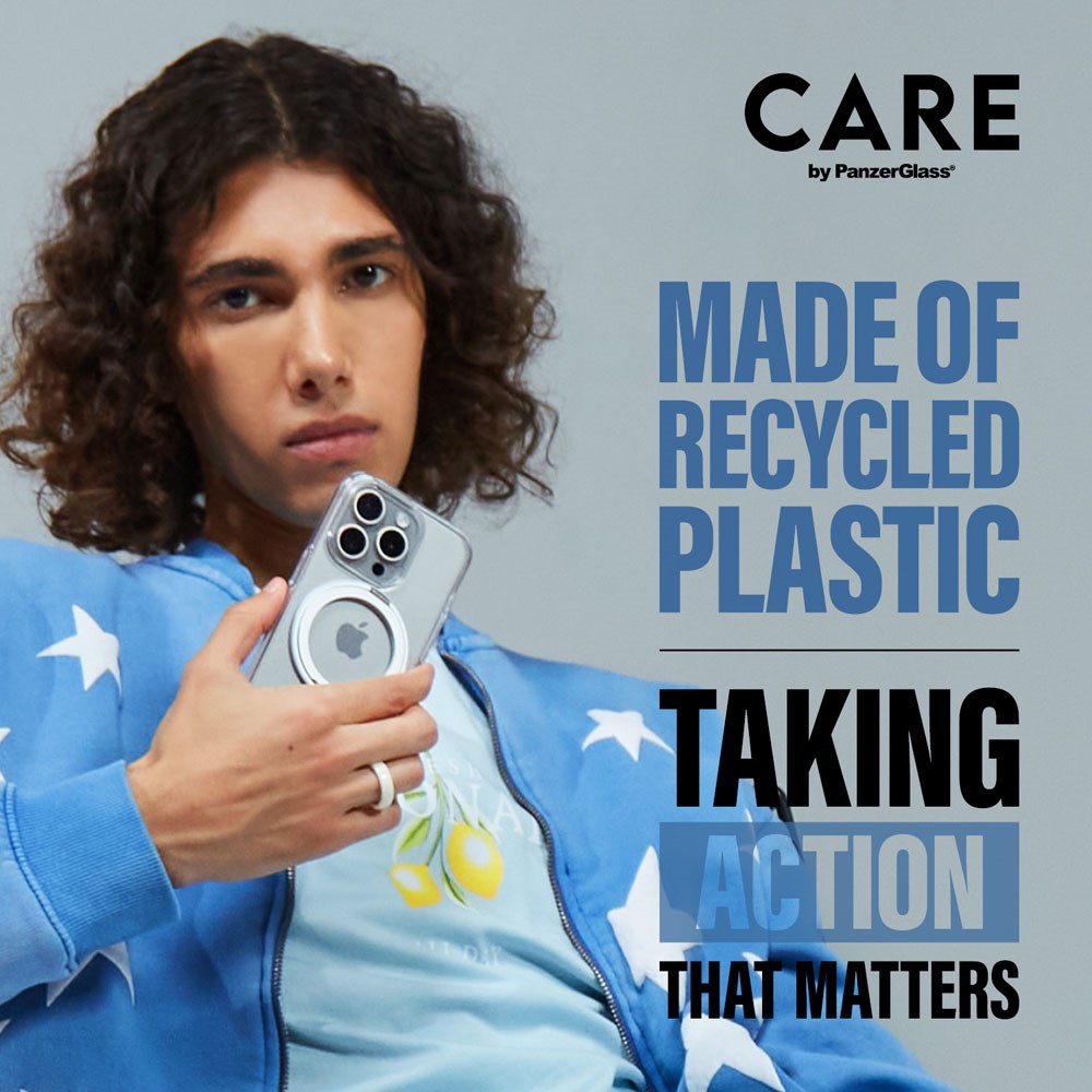 CARE by PanzerGlass iPhone 16 Pro Feature Kickstand Cover - MagSafe Kompatibel - Transparent / Silver