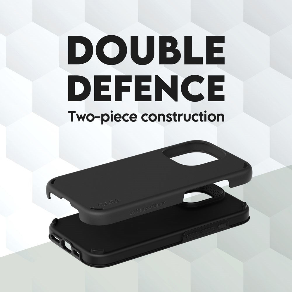 CARE by PanzerGlass iPhone 16 Pro Feature Double Defence Bagside Cover - Sort