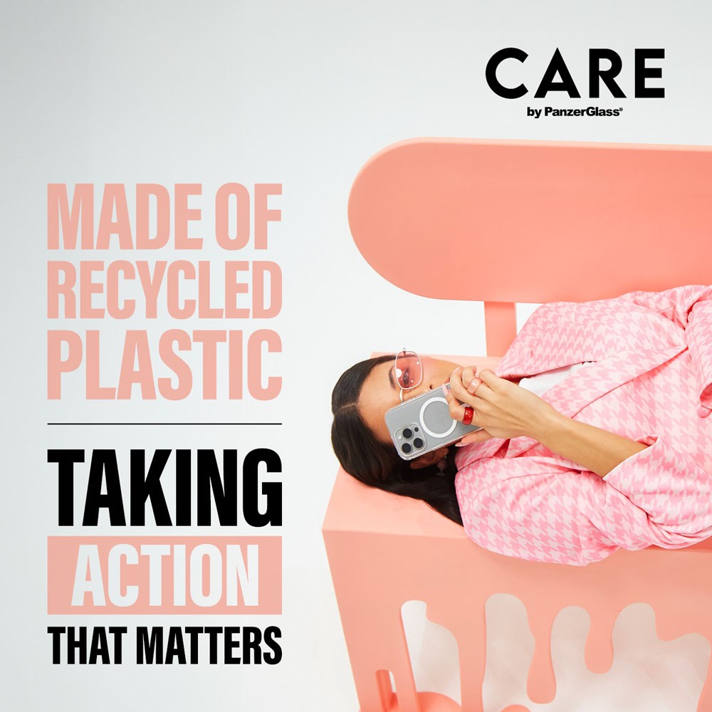 CARE by PanzerGlass iPhone 16 FLAGSHIP Urban Combat Cover - MagSafe Kompatibel - Transparent / White