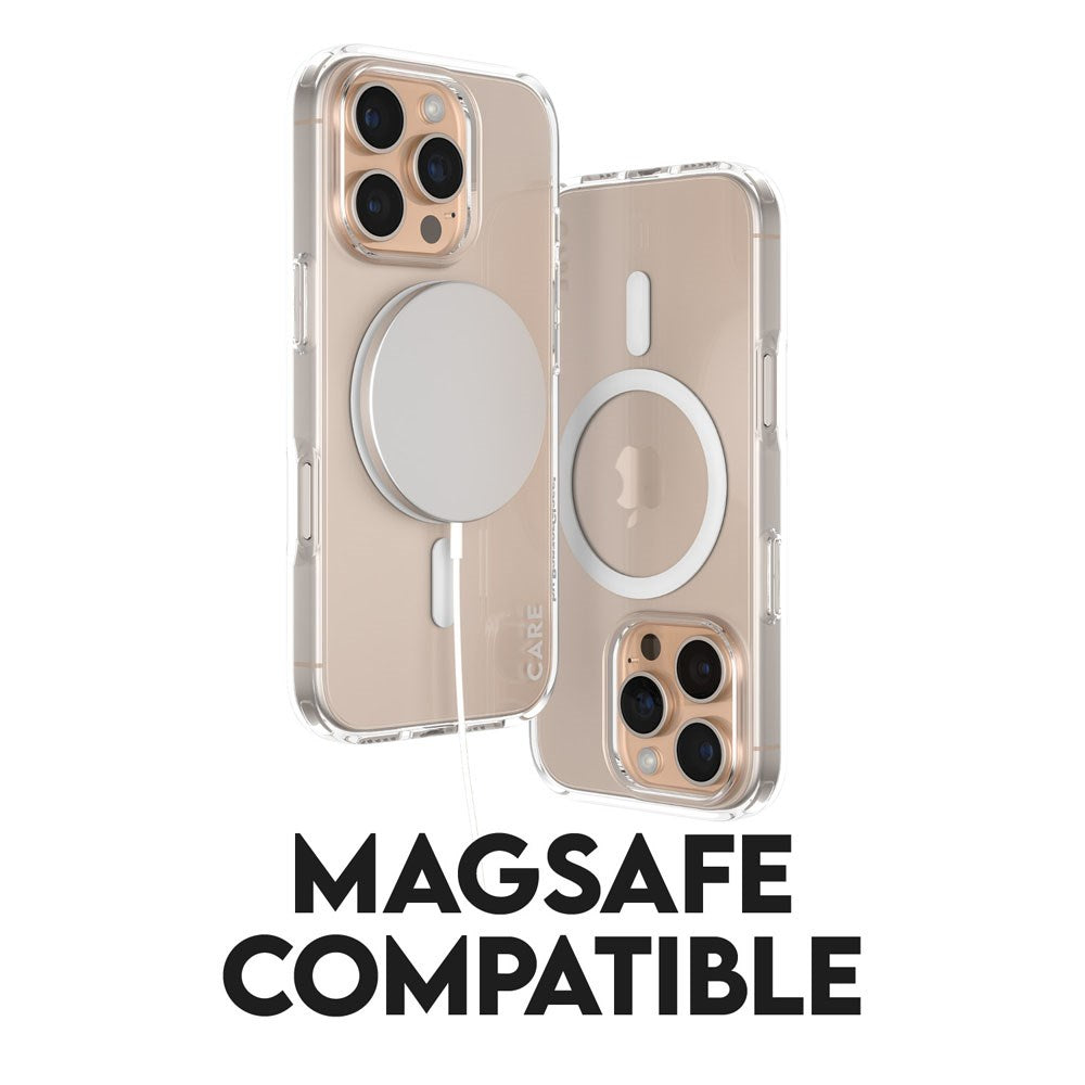 CARE by PanzerGlass iPhone 16 Pro FLAGSHIP Urban Combat Cover - MagSafe Kompatibel - Transparent / White