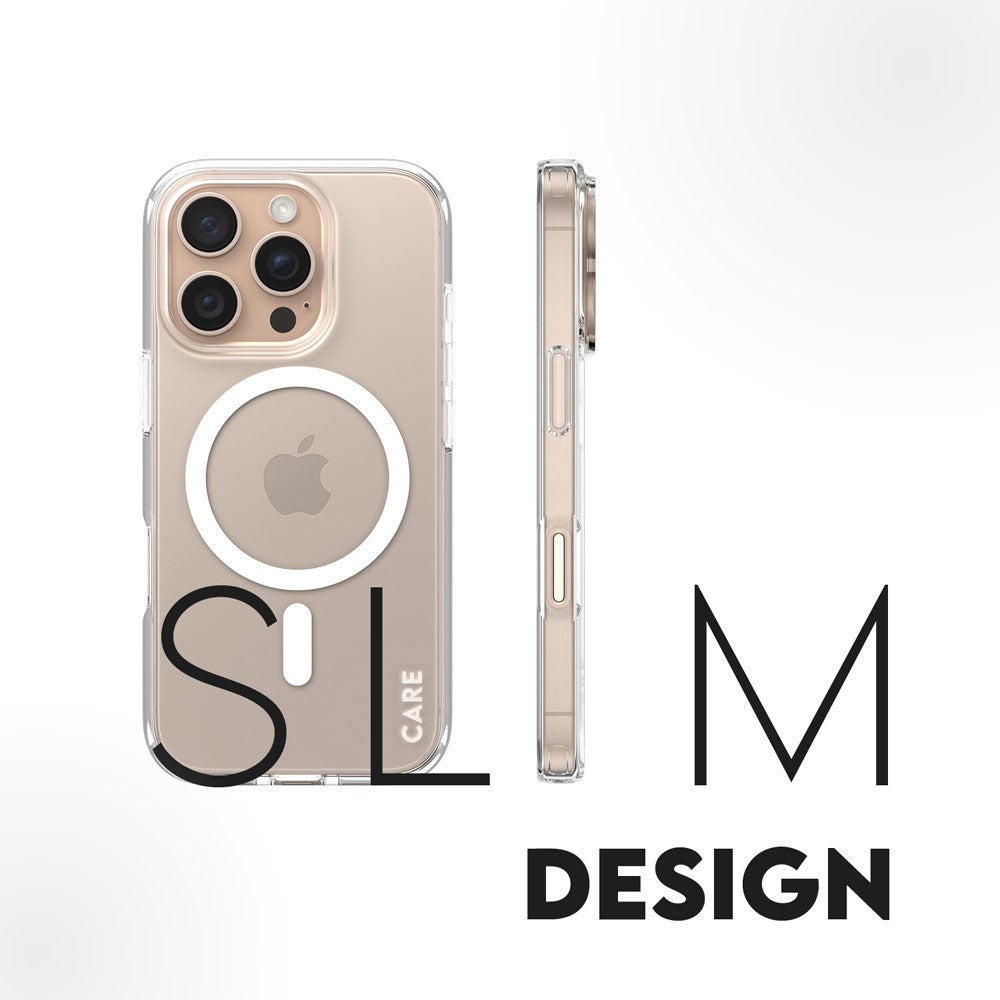 CARE by PanzerGlass iPhone 16 Pro FLAGSHIP Urban Combat Cover - MagSafe Kompatibel - Transparent / White