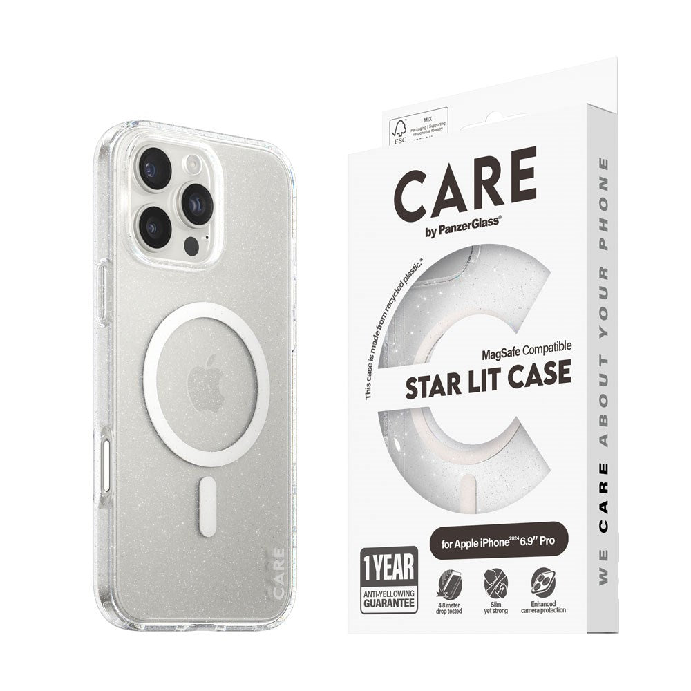 CARE by PanzerGlass iPhone 16 Pro Max FLAGSHIP Urban Combat Cover - MagSafe Kompatibel - Star Lit / White