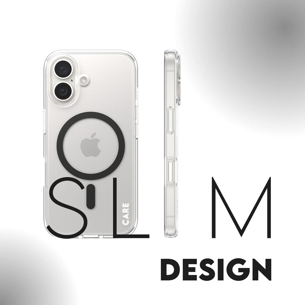 CARE by PanzerGlass iPhone 16 FLAGSHIP Urban Combat Cover - MagSafe Kompatibel - Transparent / Black