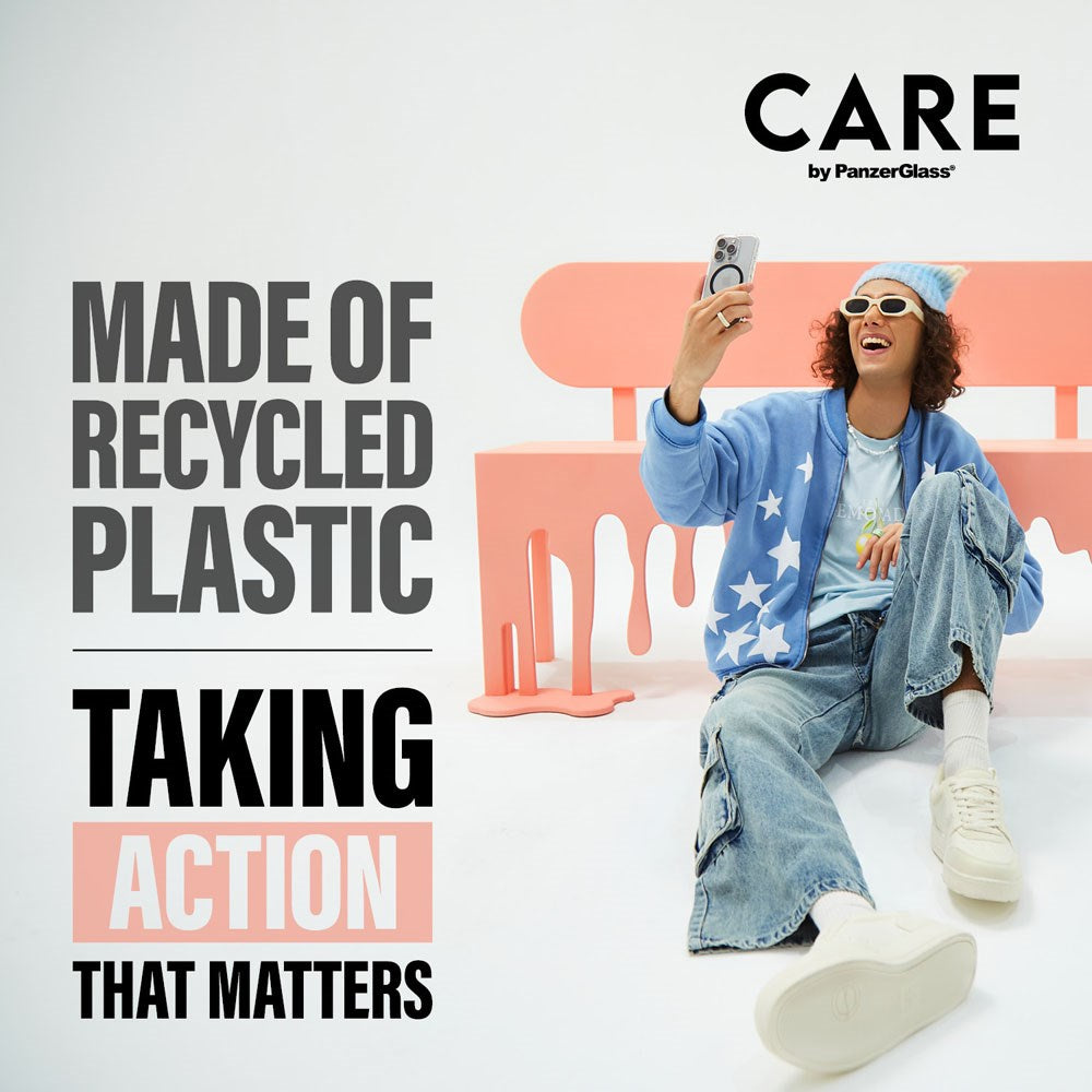 CARE by PanzerGlass iPhone 16 FLAGSHIP Urban Combat Cover - MagSafe Kompatibel - Transparent / Black