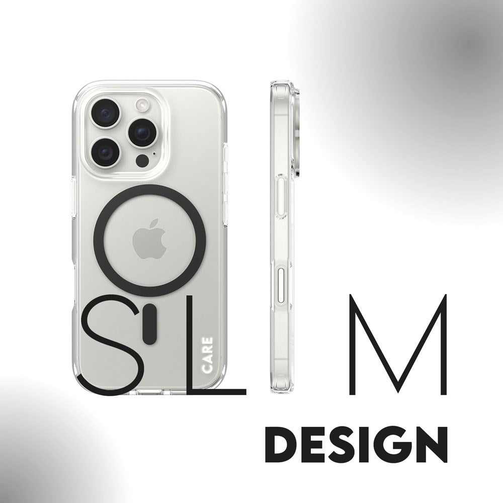 CARE by PanzerGlass iPhone 16 Pro FLAGSHIP Urban Combat Cover - MagSafe Kompatibel - Transparent / Black