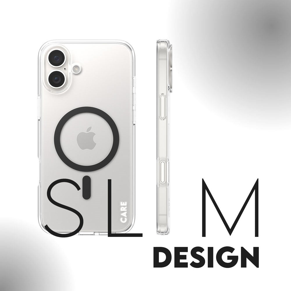 CARE by PanzerGlass iPhone 16 Plus FLAGSHIP Urban Combat Cover - MagSafe Kompatibel - Transparent / Black