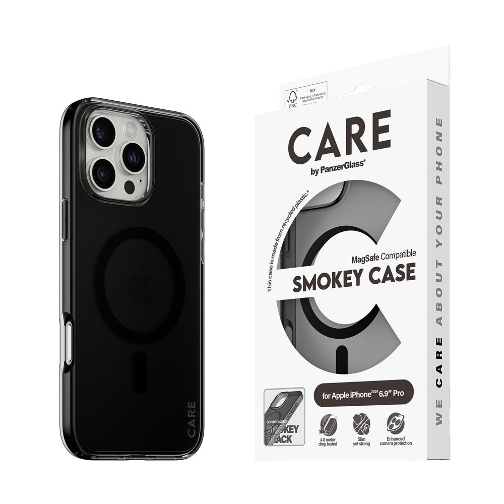 CARE by PanzerGlass iPhone 16 Pro Max FLAGSHIP Urban Combat Cover - MagSafe Kompatibel - Smokey / Black