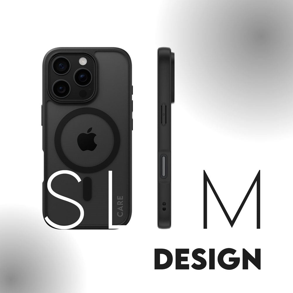 CARE by PanzerGlass iPhone 16 Pro FLAGSHIP Urban Combat Cover - MagSafe Kompatibel - Transparent / Black Frame