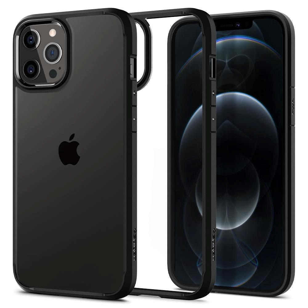iPhone 12 / 12 Pro Spigen Ultra Hybrid Cover - Gennemsigtig / Sort