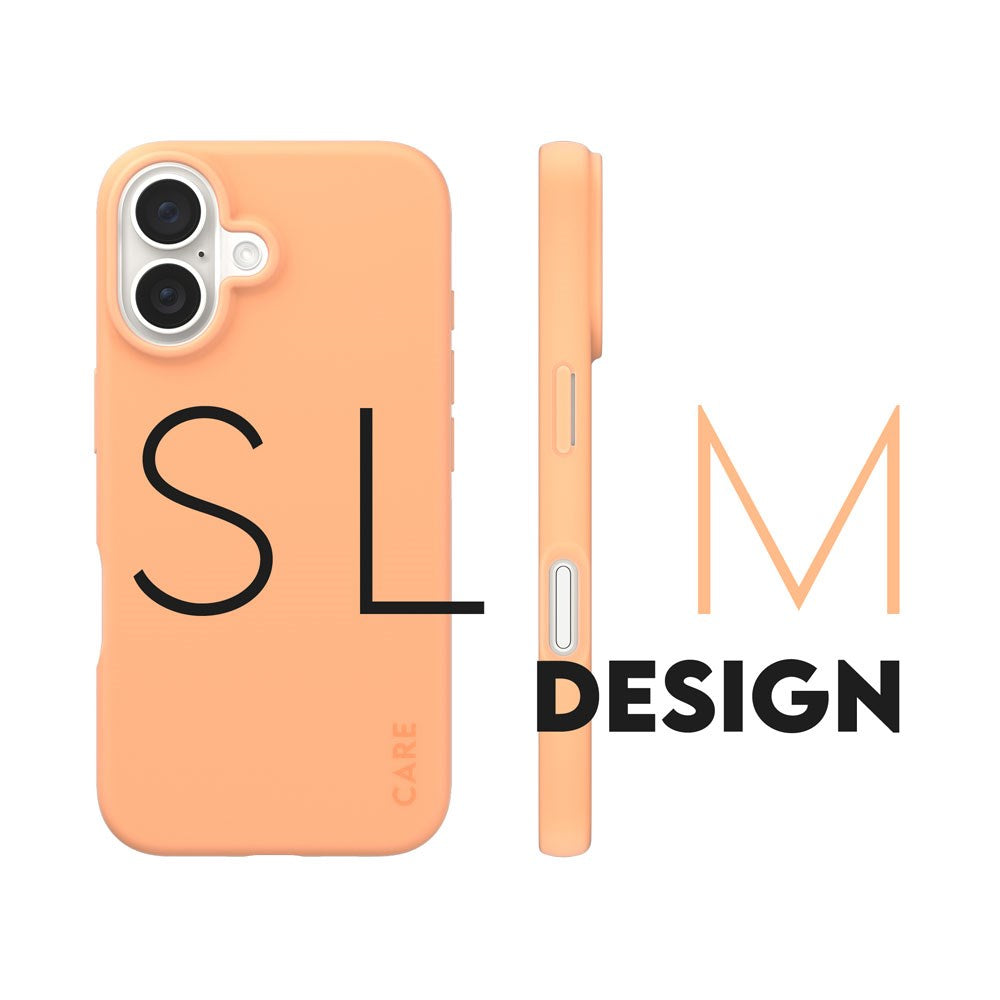 CARE by PanzerGlass iPhone 16 FASHION Fearlessly Fashionable Cover - Peach Fuzz