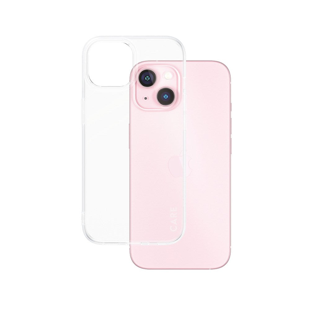 CARE by PanzerGlass iPhone 15 FASHION X-Ray Soft Basic Bagside Cover - Transparent