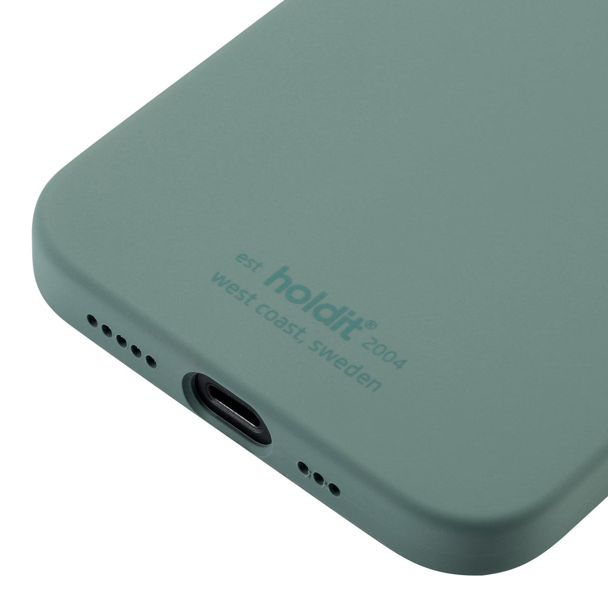 Holdit iPhone 12 / 12 Pro Soft Touch Silikone Cover Moss Green