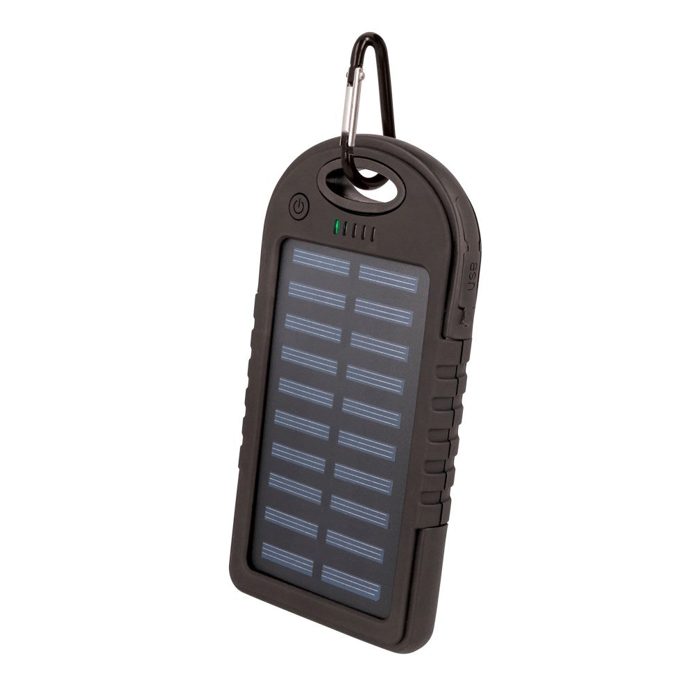 Setty Powerbank m. Solcelle 5.000 mAh 10W 2 x USB-A - Sort