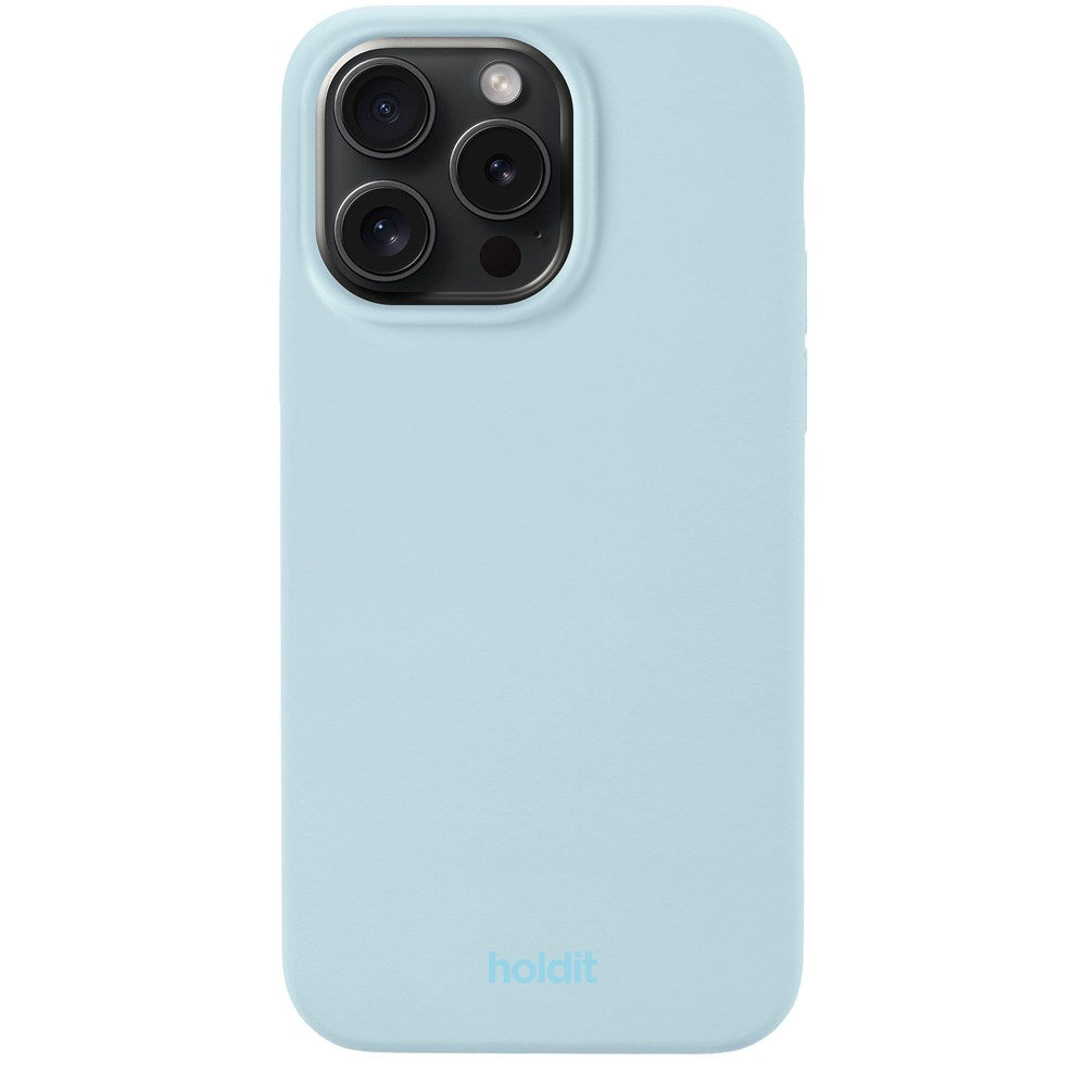 Holdit iPhone 15 Pro Max Soft Touch Silikone Cover -
Mineral Blue