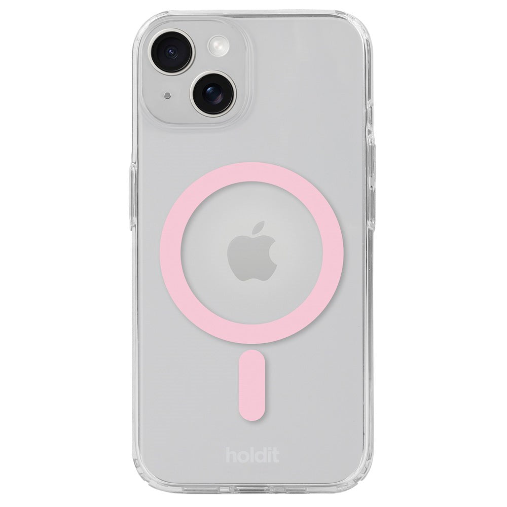 Holdit iPhone 15 / 14 / 13 MagSafe Cover - Transparent / Pink