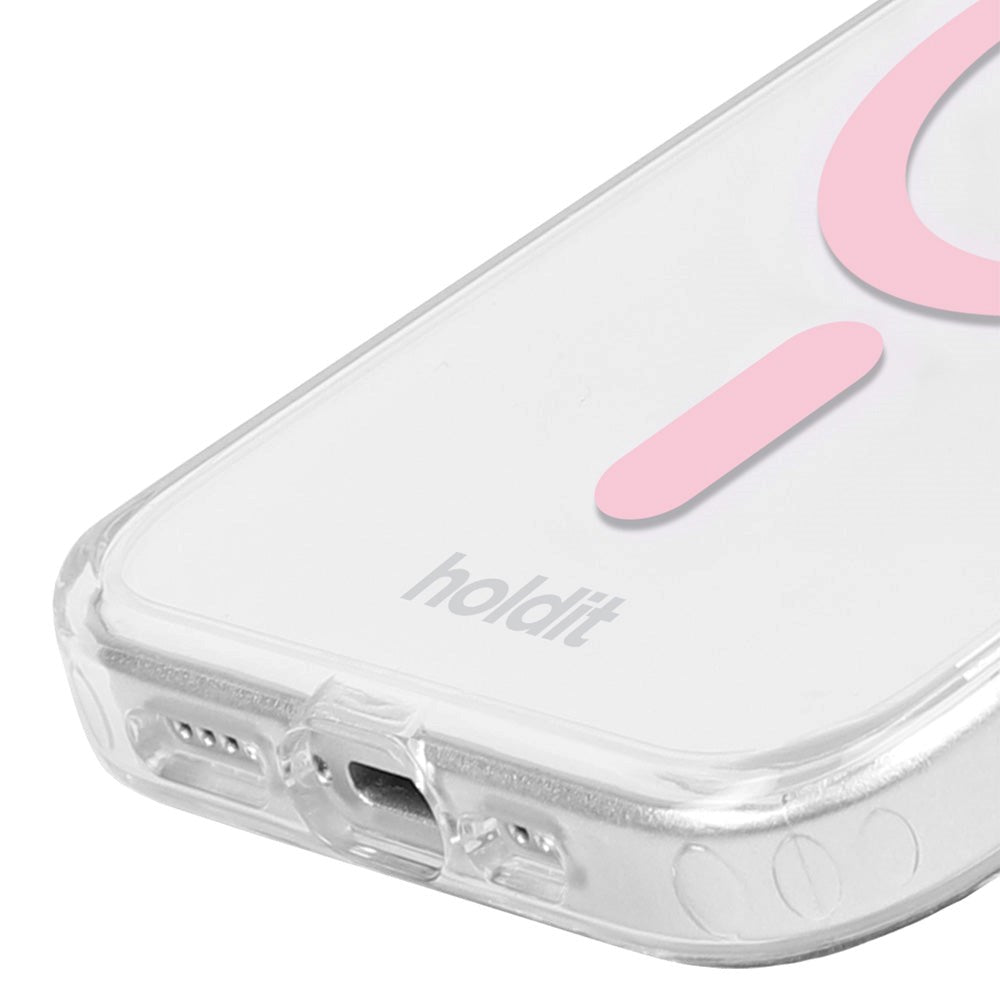 Holdit iPhone 15 / 14 / 13 MagSafe Cover - Transparent / Pink