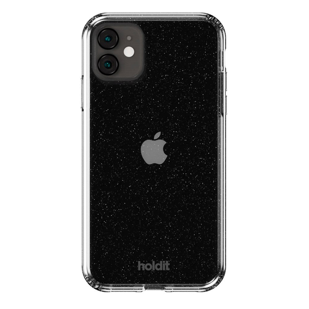 iPhone 11 / XR Holdit Glitter Mobil Cover - Sort