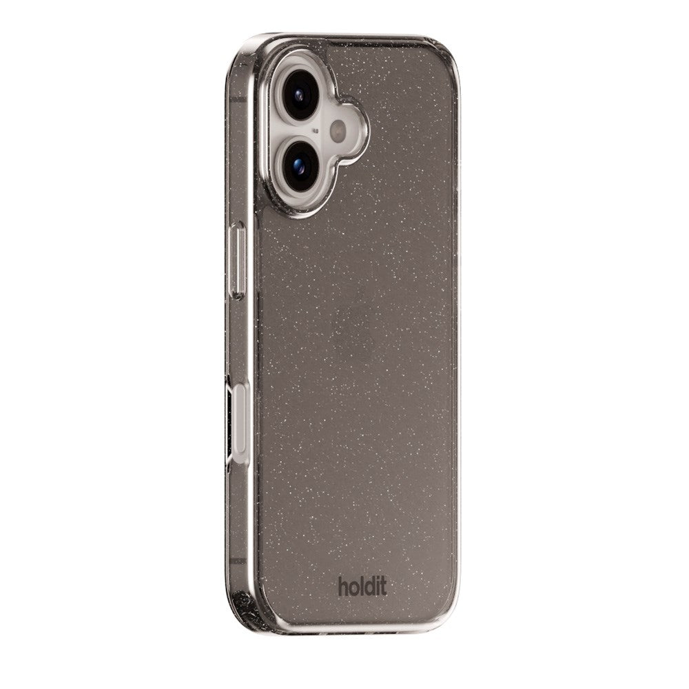 iPhone 16 Holdit Glitter Mobil Cover - Sort