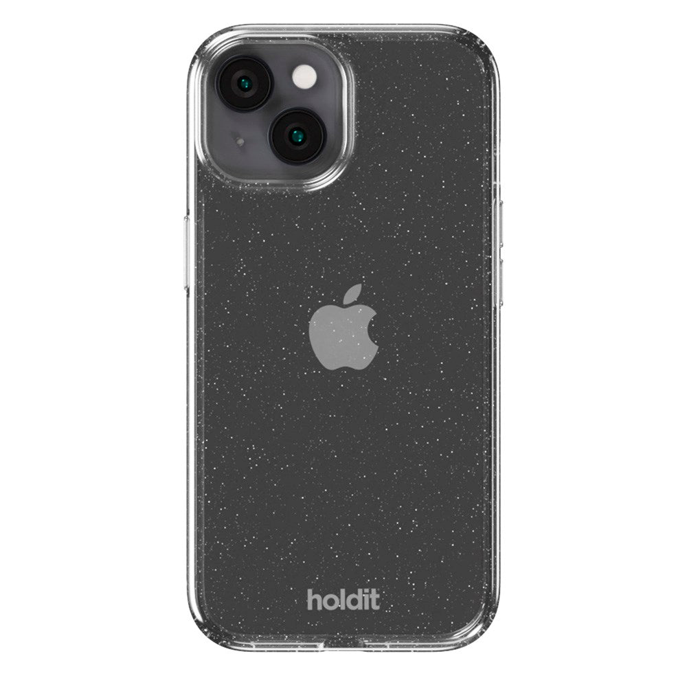 iPhone 15 / 14 / 13 Holdit Glitter Mobil Cover - Hvid