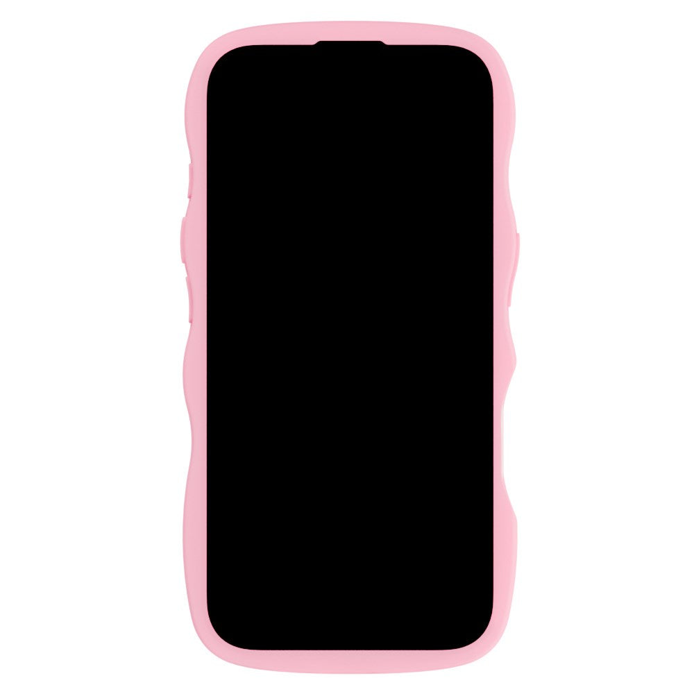 Holdit iPhone 16 Wavy Cover - Pink / Transparent