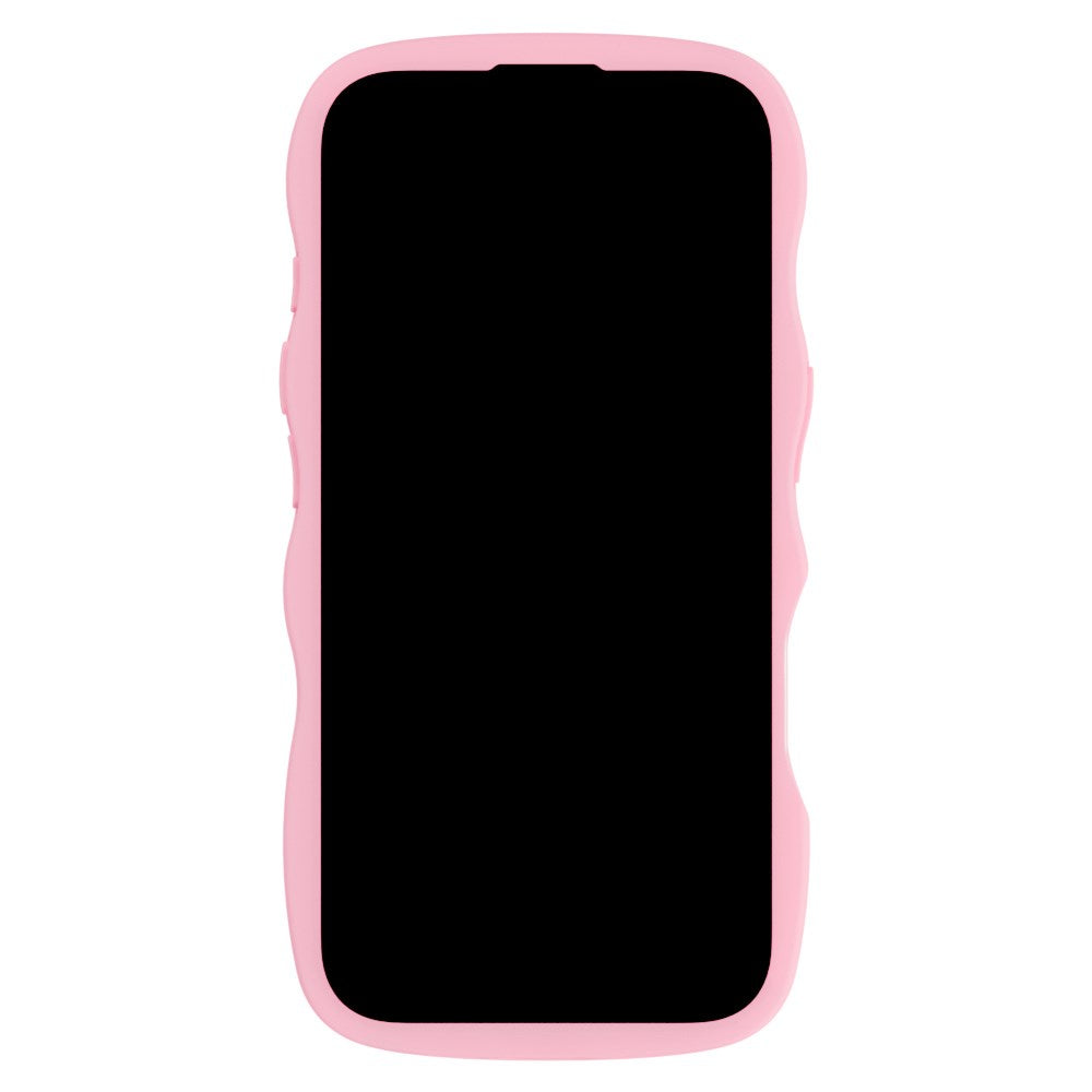 Holdit iPhone 16 Plus Wavy Cover - Plus Pink/Transparent