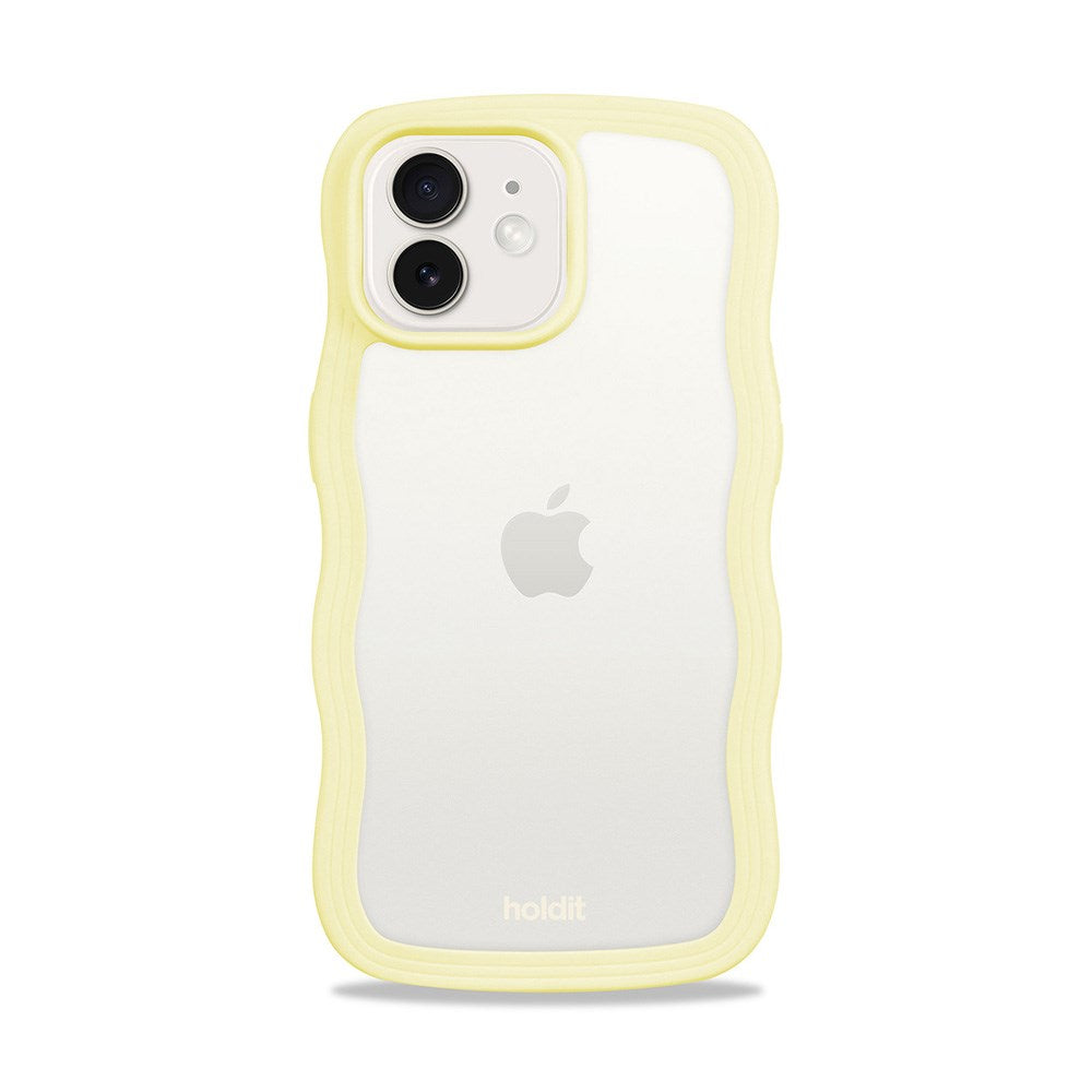 Holdit iPhone 12 / 12 Pro Wavy Cover - Lemonade / Transparent
