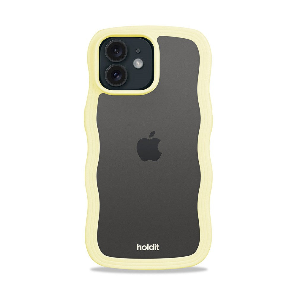 Holdit iPhone 12 / 12 Pro Wavy Cover - Lemonade / Transparent