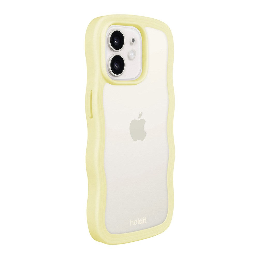 Holdit iPhone 12 / 12 Pro Wavy Cover - Lemonade / Transparent