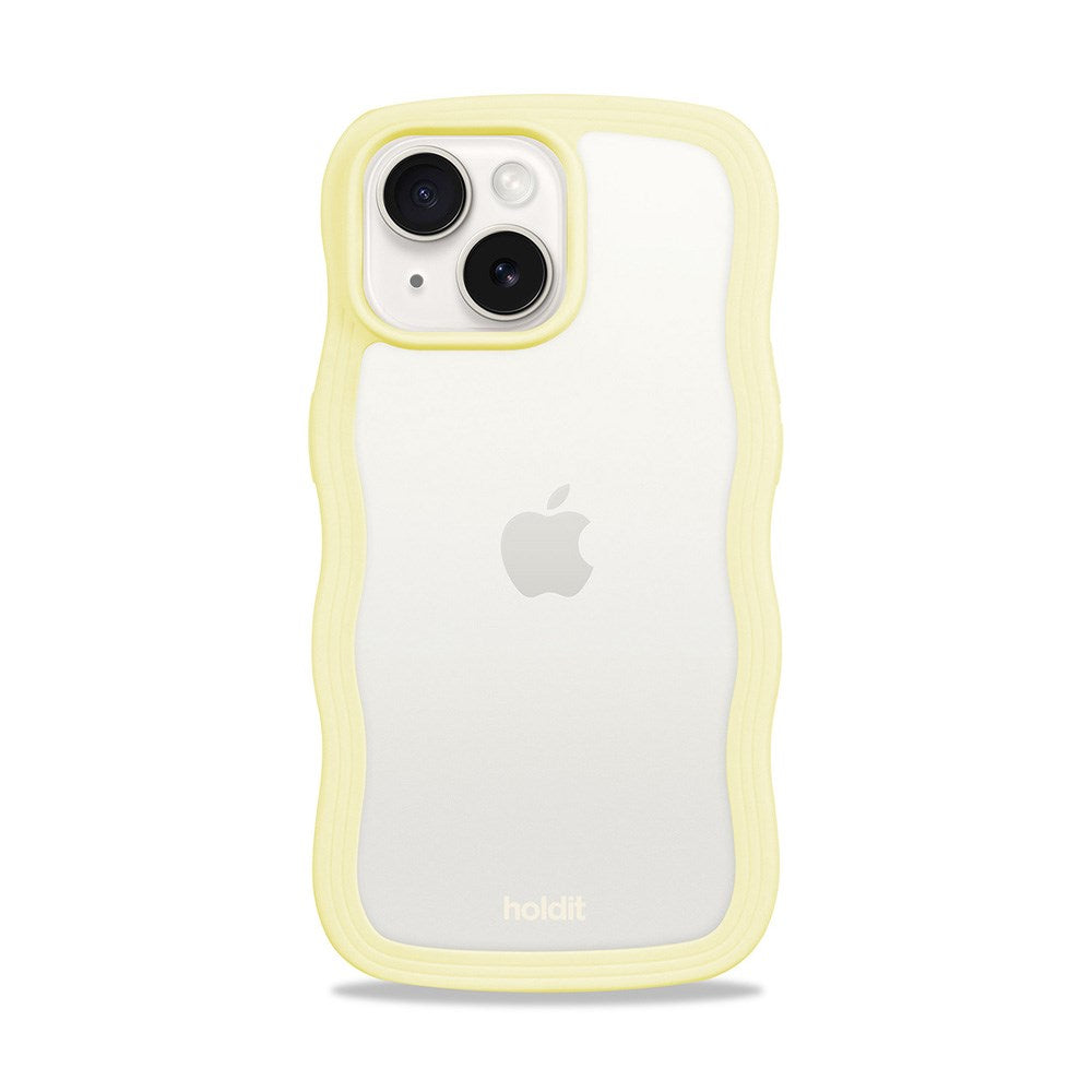 Holdit iPhone 15 / 14 / 13 Wavy Cover - Lemonade / Transparent