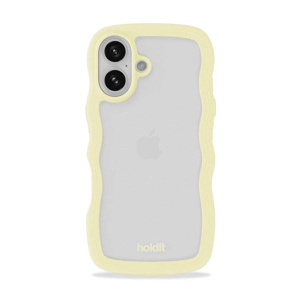 Holdit iPhone 16 Wavy Cover - Lemonade / Transparent