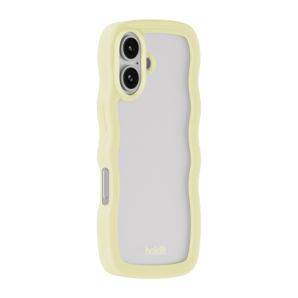 Holdit iPhone 16 Wavy Cover - Lemonade / Transparent