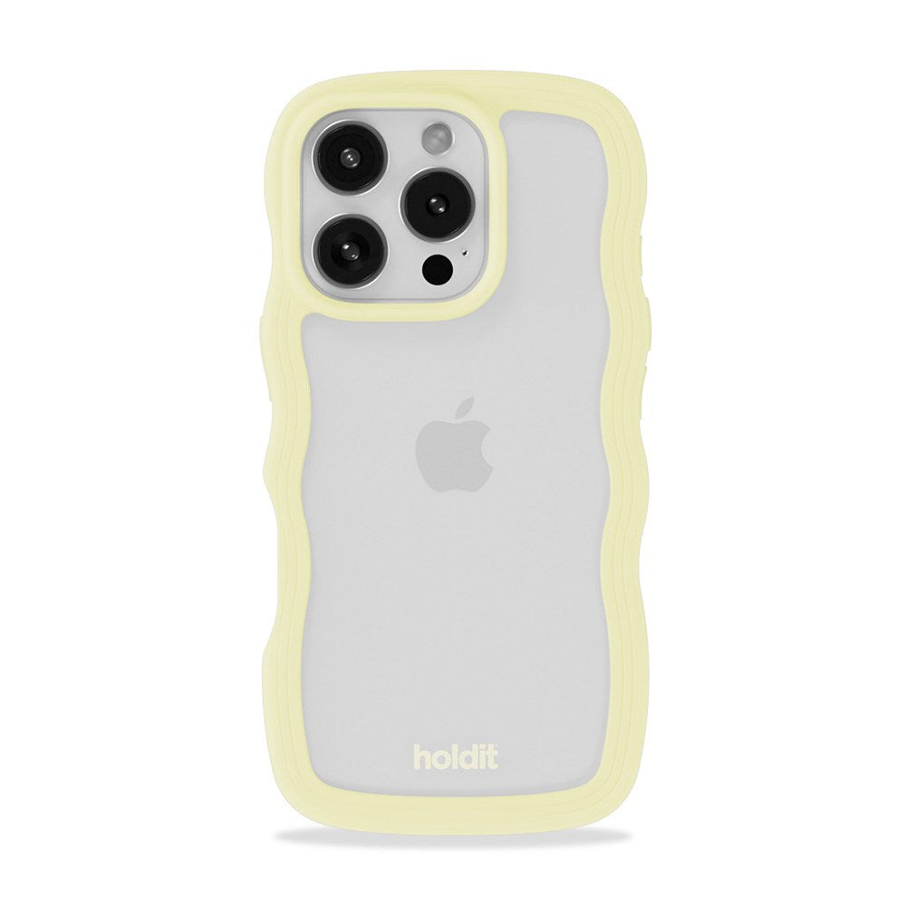 Holdit iPhone 16 Pro Max Wavy Cover - Lemonade / Transparent