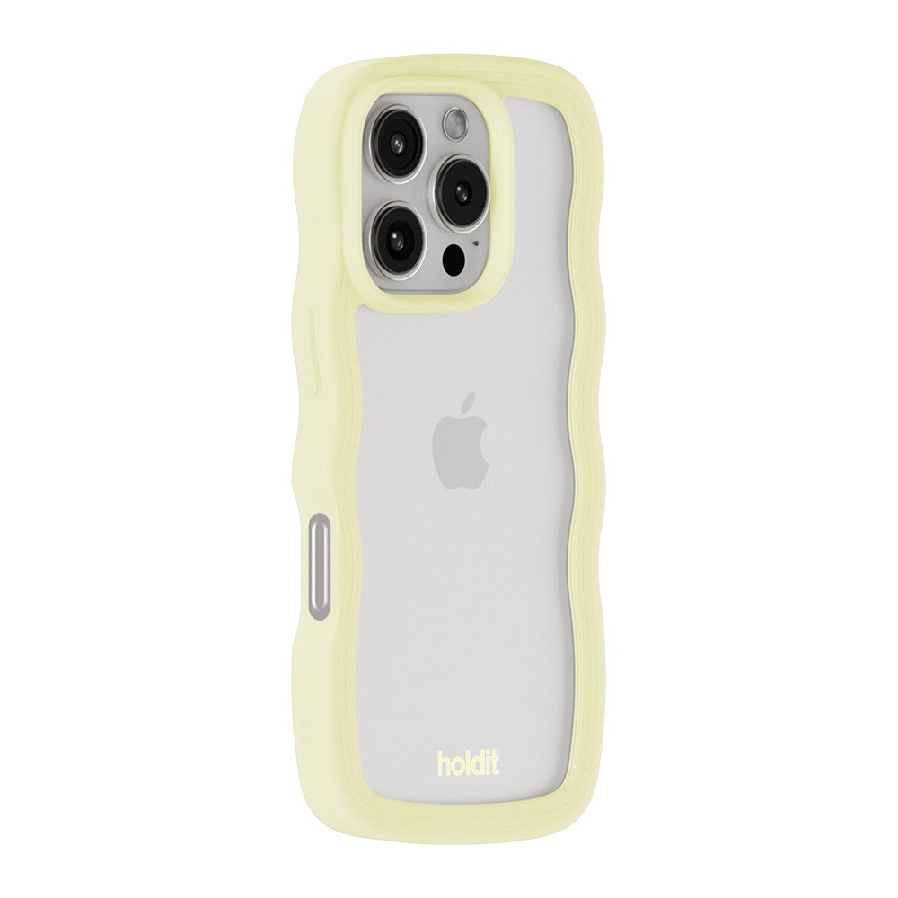Holdit iPhone 16 Pro Max Wavy Cover - Lemonade / Transparent