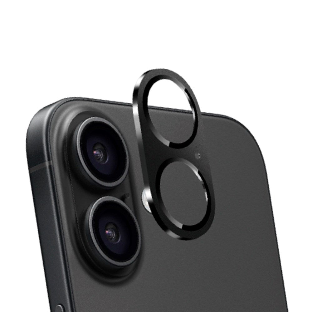 Holdit iPhone 16 / 16 Plus Kameralinsebeskyttelsesglas - Case-Friendly - Sort