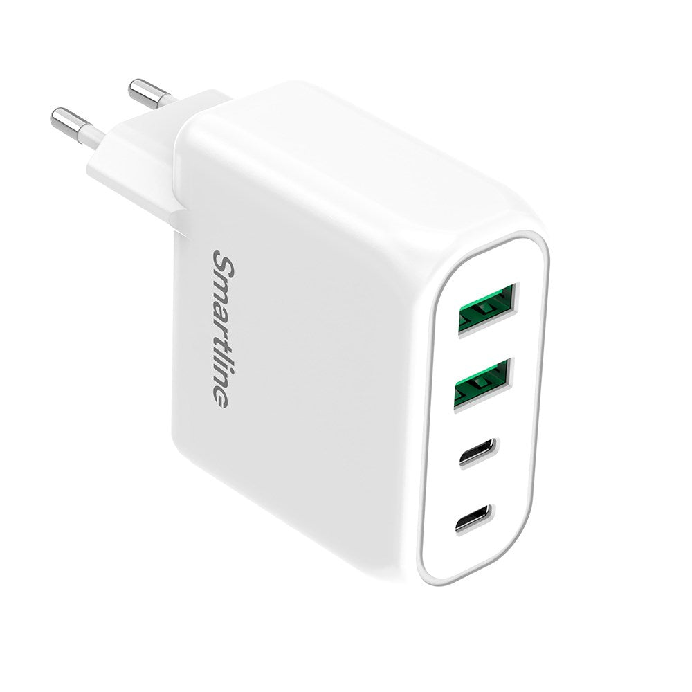 Smartline 100W Vægoplader PD med 2 x USB-C 2 x USB-A - Hvid