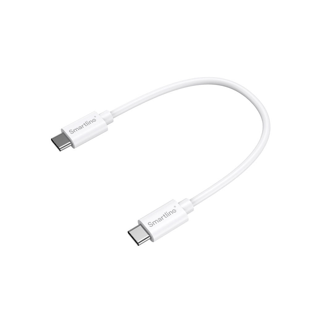 Smartline 60W USB-C til USB-C Opladerkabel - 20cm - Hvid