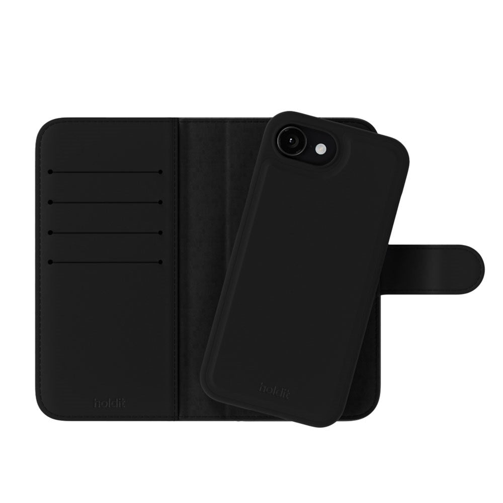 Holdit iPhone 17e / 16e Wallet Case Magnet Plus - Flip Cover - Black